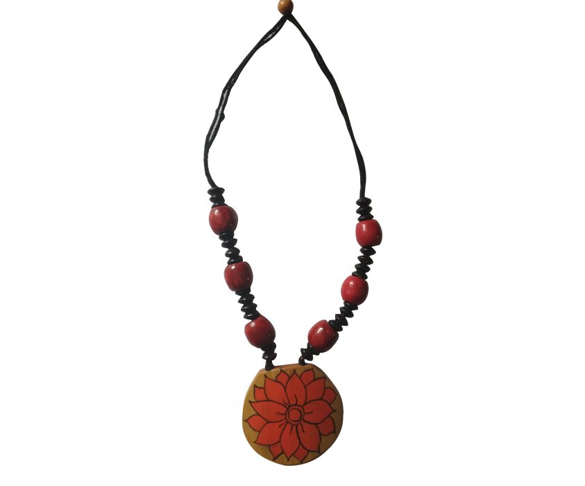 Torch Lily Bamboo Crafted Necklace
